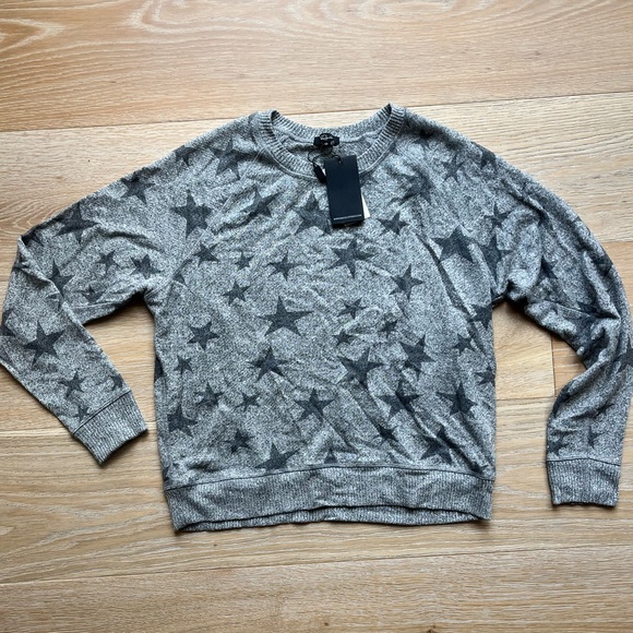 Rails Theo Melange Grey Star Sweater Pullover Size XS - Picture 1 of 5